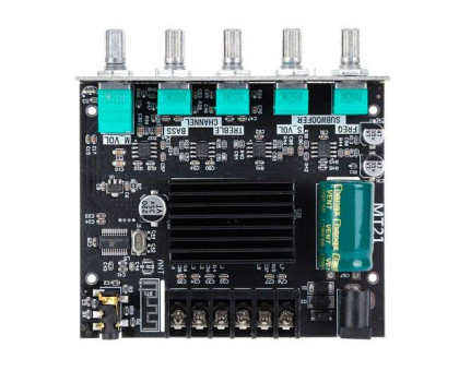 Аудіо підсилювач потужності звуку 2x50Вт 1x100Вт Bluetooth 5.0, ZK-MT21