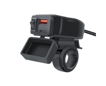 Зарядное устройство USB Type-C 50Вт SAE IP66, на руль мотоцикла