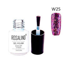 Гель-лак для ногтей маникюра 7мл Rosalind, глиттер, W25 хинакридон