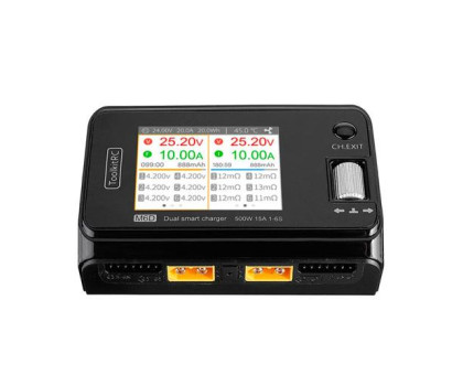 Зарядний пристрій для акумуляторів, двоканальний, ToolkitRC M6D 500Вт 15А 1-6S