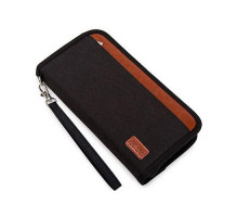 Портмоне клатч визитница с RFID-защитой, 17 отделений, 23x13см, текстиль