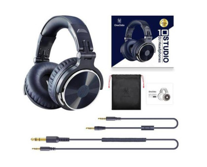 Навушники дротові OneOdio Studio Pro 10, складані, мікрофон, сині