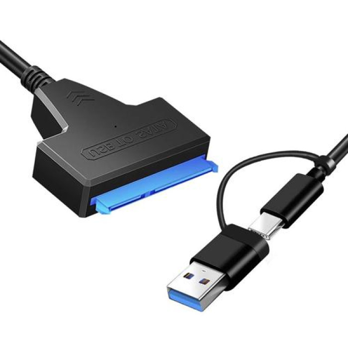 Переходник USB 3.0/USB-C - SATA 2.5 для жесткого диска HDD SSD до 5Гбит/с