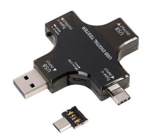 USB тестер струму напруги ємності, Type-C MicroUSB, Atorch J-7C