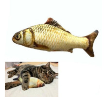 Мягкая игрушка рыба Карп 20см для кошек кота с кошачьей мятой