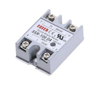 Однофазне твердотільне реле SSR-100DA 100A DC-AC