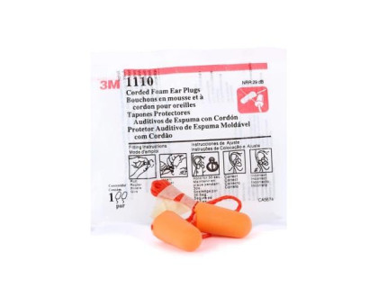 Беруші 3M 1110 29дБ зі шнурком, 10 пар, затички у вуха для вух від шуму