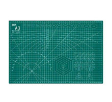 Коврик двусторонний А3 3мм с разметкой для резки пэчворка, Cutting mat
