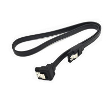 Кабель шлейф SATA - SATA угловой, для DVD HDD SSD, до 6Гбит/с, 40см