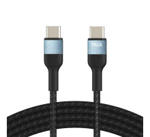 Кабель Type-C — Type-C 1м Pavareal Q33CTC PD 100Вт, в обплетенні