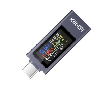 USB тестер тока напряжения мощности энергии 4-30В 0-12А, Type-C, KWS-2302C