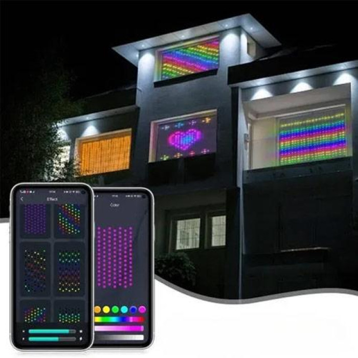 Гірлянда світлодіодна кольорова Штора з Bt і ДК 400LED 3.2 х 2м, SFK-08