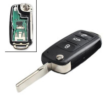 Ключ зажигания, чип ID48 5K0837202AD, 3 кнопки, для Volkswagen, Seat, Skoda
