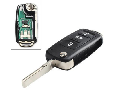 Ключ зажигания, чип ID48 5K0837202AD, 3 кнопки, для Volkswagen, Seat, Skoda
