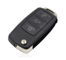 Выкидной ключ, корпус под чип, 3кн DKT0269, Volkswagen, без лезвия