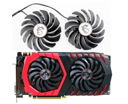 Вентиляторы 2шт 95мм 12В 4пин PLD10010S12HH MSI GTX 1060 1070 RX 470 570