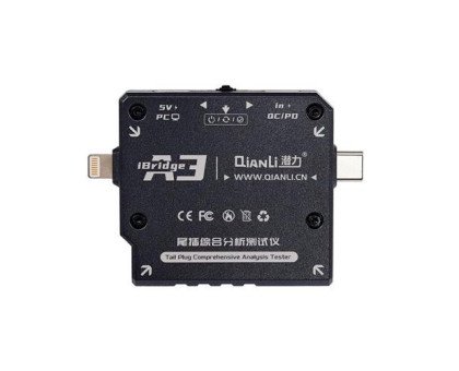 USB тестер диагностики разъемов питания Type-C и Lightning, QianLi iBridge A3