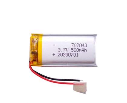 Акумулятор 702040 Li-pol 3.7В 500мАг для RC моделей MP3 MP4 DVR GPS