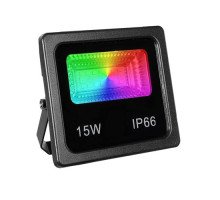 Прожектор світлодіодний RGB LED вуличний, 15Вт 1200лм 220В