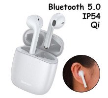 Наушники беспроводные, гарнитура с кейсом Baseus Encok W04 Pro Bluetooth, Белые