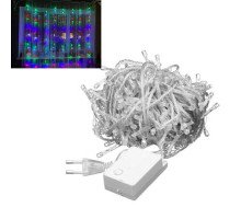 Гирлянда светодиодная новогодняя цветная Водопад 200 LED 2 x 2м