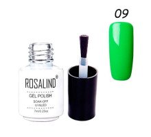 Гель-лак для ногтей маникюра 7мл Rosalind, шеллак, 09 зеленое яблоко