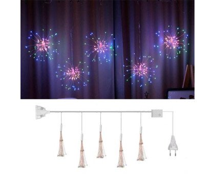 Гирлянда светодиодная новогодняя цветная Штора Фейерверк 500 LED 3.2м