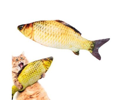 М'ягка іграшка риба Карась 40см для кішок кота з котячої м'ятою