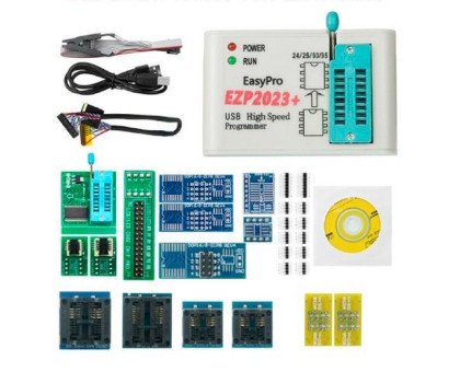 USB-програматор EZP2023+ і набір адаптерів, 24 25 93 95 EEPROM, 25 FLASH