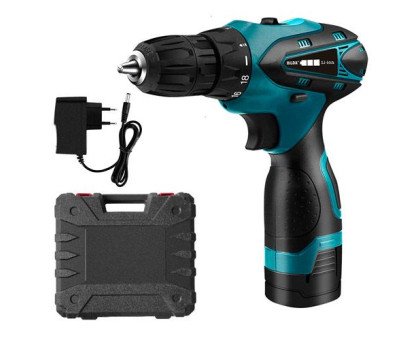Шуруповерт аккумуляторный дрель Hilda 16.8В Li-ion 1350об 35Н/м, в кейсе