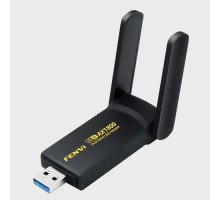 USB Wi-Fi сетевой адаптер 1800Мб, 802.11ax, 2 антенны, Fenvi FU-AX1800
