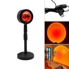 Светильник ночник светодиодный USB, поворотный проектор заката Q07, Red