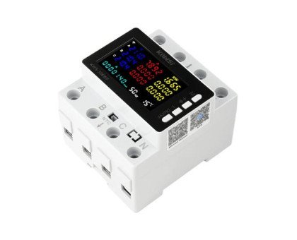 Wi-Fi лічильник електроенергії трифазний 220В 80А DIN, захист, KWS-306WF