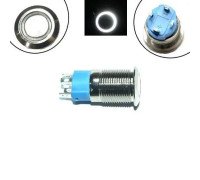 Кнопка 12мм зворотна, 12-24В, зелений LED, 4pin, 12C-P10D