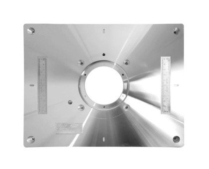 Пластина для фрезера 300x235x9.5мм со сменными кольцами, алюминиевая