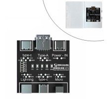 Плата тестер для проверки дата кабелей MicroUSB Type-C Lighting, Mechanic DT3