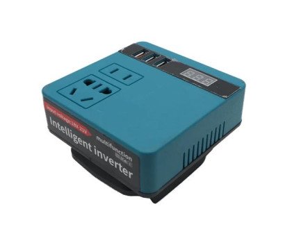 Інвертор 220В 120Вт для акумуляторів Makita 18-21В DC, з USB і дисплеєм