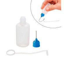 Пляшка пластикова 5шт 30мл із металевим носиком і ковпачком