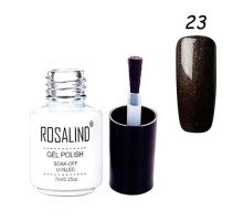 Гель-лак для ногтей маникюра 7мл Rosalind, шиммер, 23 шоколад