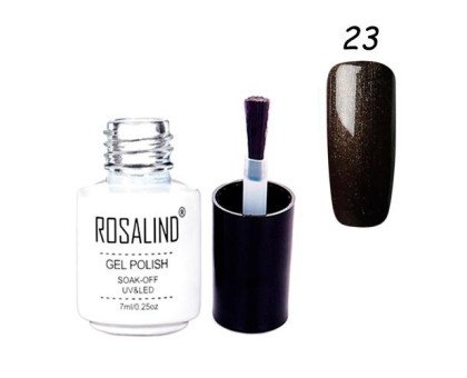 Гель-лак для ногтей маникюра 7мл Rosalind, шиммер, 23 шоколад