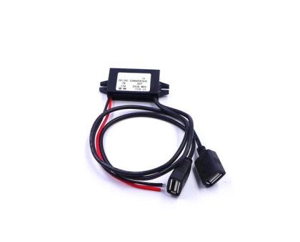 Перетворювач напруги 12В-5В 3А 2xUSB, прихована проводка авто