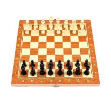 Настольная игра 3в1 шахматы, шашки, нарды, 34x34см, дерево