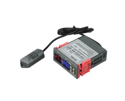 Регулятор температури та вологості цифровий 2 реле — 20~80С 220 В 10 А STC-3028