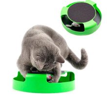 Интерактивная игрушка с когтеточкой для кошек кота, мышка в ловушке