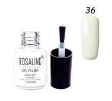 Гель-лак для нігтів манікюру 7мл Rosalind, шелак, 36 молочний