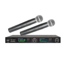 Радіосистема Shure UHF-LX88-III, 2 бездротових мікрофона та база, в кейсі