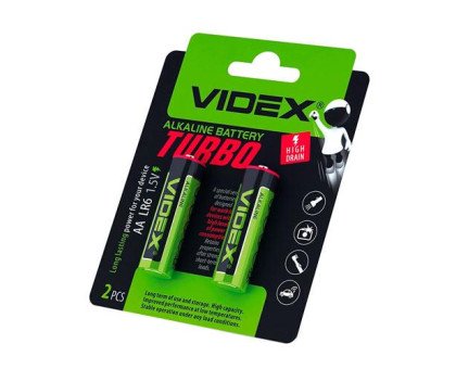 Батарейка AA LR6 Videx Turbo Alkaline лужна 1.5В