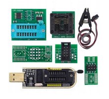 USB міні програматор CH341A 24 EEPROM 25 Flash з набором перехідників і кліпсою