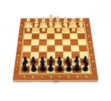 Настольная игра 3в1 шахматы, шашки, нарды, 29х29см, дерево