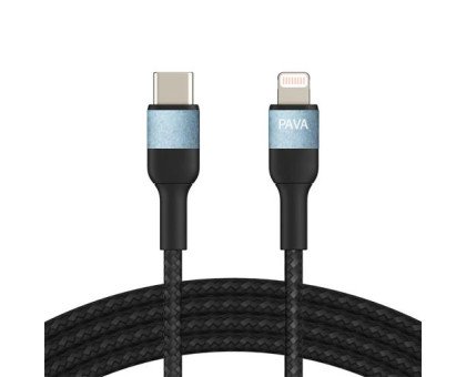 Кабель Type-C - Lightning 1м Pavareal Q33PD 30Вт PD, в обплетенні